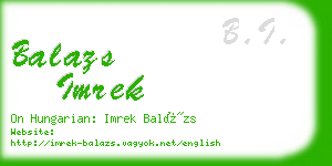 balazs imrek business card